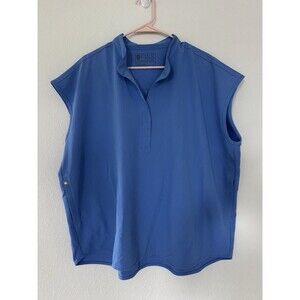 FIGS Rafaela Oversized Scrub Top Ceil Blue Technical Shirt XL